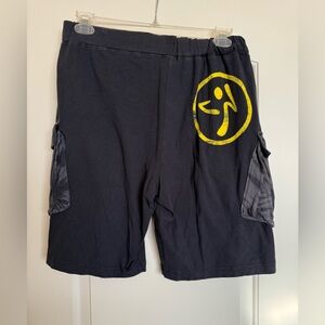 Zumba Black and Yellow Logo Men Shorts